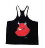 Men vest fitness clothing gym bull dig muscles in sports training